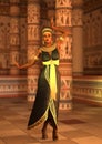 Nefertiti, great queen of Egypt, 3D Illustration