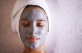 Her secret to beautiful skin. a beautiful young woman relaxing during a spa treatment. Royalty Free Stock Photo