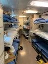 Crew dorm rooms inside Her Royal Majesty Yacht Britannia of the British monarch, Queen Elizabeth II