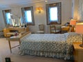 Queen`s room on Her Majesty Yacht Britannia of the British monarch, Queen Elizabeth II, in service from 1954