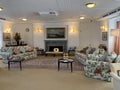 Guests room on Her Majesty Yacht Britannia of the British monarch, Queen Elizabeth II, in service from 1954