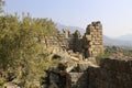 Herakleia at Latmus (Latmos) view of Athena Temple. Bafa Lake, Milas, Turkey. Besparmak Mountains Royalty Free Stock Photo