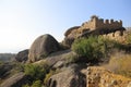 Herakleia at Latmus (Latmos) view of Athena Temple. Bafa Lake, Milas, Turkey. Besparmak Mountains Royalty Free Stock Photo