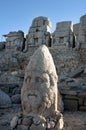 Herakles Statue behind Stone Thrones in Mount Nemrut Royalty Free Stock Photo