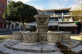 Heraklion, Crete / Greece - Mar 23, 2019: Morosini Fountain the so called Lions Fountain at Kallergon Square in Heraklion city.