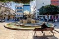 Heraklion, Crete, Greece. Morosini Fountain the so called Lions Fountain at Kallergon Square in Heraklion city