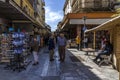 The traditional central market in Heraklion city