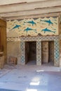 HERAKLION, GREECE - AUGUST 3, 2012: The famous fresco of Dolphin