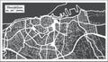 Heraklion Greece City Map in Retro Style. Outline Map