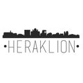 Heraklion Greece. City Skyline. Silhouette City. Design Vector. Famous Monuments.