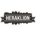 Heraklion Greece Euro Europe Icon Vector Art Design Skyline Flat City Silhouette Editable Template