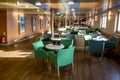 View of the interior of the passenger deck of the ferry