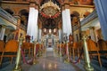 Heraklion, Greece, September 25 2018, Interior view of Saint Minas Cathedral in the historic center Royalty Free Stock Photo