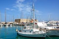 Heraklion harbour and castle, Crete.