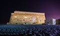 Heraklion harbour with old venetian fort Koule and shipyards, Crete