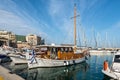 Heraklion old town port with colorful boats, at sunny day, Crete, Greece Royalty Free Stock Photo