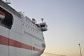 Heraklion, september 5th: Highspeed Ferryboat docking in the Harbor of Heraklion in Crete island of Greece