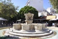 Heraklion, september 5th: Morosini fountain from Lions Square of Heraklion in Crete island of Greece