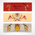 Heraldic banners set Royalty Free Stock Photo