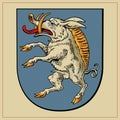 Heraldic beast on shield