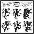 Heraldic beasts figures Royalty Free Stock Photo