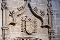 Heraldic coat of arms on the lintel of a door in the Cathedral of Zamora