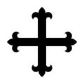 Heraldic cross flory symbol