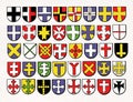 Heraldic cross variants from medieval Europe Royalty Free Stock Photo