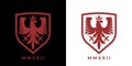 Heraldic eagle crest shield logo Royalty Free Stock Photo