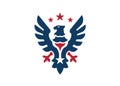Heraldic eagle with star logo Royalty Free Stock Photo