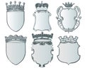 Heraldic element collection and Coat of arms template Royalty Free Stock Photo