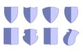 Heraldic escutcheons for coat of arms set, shield templates, isolated vector