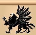 Heraldic griffin Royalty Free Stock Photo