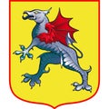 Heraldic Griffin coat of arms Royalty Free Stock Photo