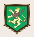 Heraldic lion crest