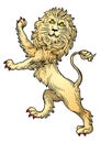 Heraldic Lion vector Royalty Free Stock Photo