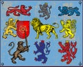 Heraldic lions Royalty Free Stock Photo