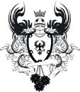 Heraldic crown medieval helmet coat of arms crest Royalty Free Stock Photo
