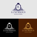 Heraldic Royal Crest Vector Logo Royalty Free Stock Photo