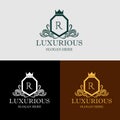 Heraldic Royal Crest Vector Logo Royalty Free Stock Photo