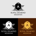 Heraldic Royal Crest Vector Logo Royalty Free Stock Photo