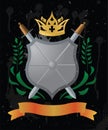 An heraldic shield