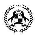 Heraldic symbol horse with a shield vector illustration