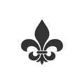 Heraldic Vintage Crest Flower Fleur de Lis Logo Template