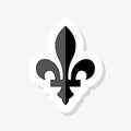 Heraldic Vintage Crest Flower Fleur de Lis Logo Template