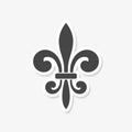 Heraldic Vintage Crest Flower Fleur de Lis Logo Template Royalty Free Stock Photo