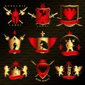 Heraldic Vintage Stylish Labels