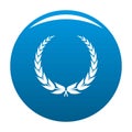 Heraldic wreath icon vector blue