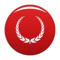 Heraldic wreath icon vector red