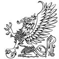 Heraldry griffin Royalty Free Stock Photo